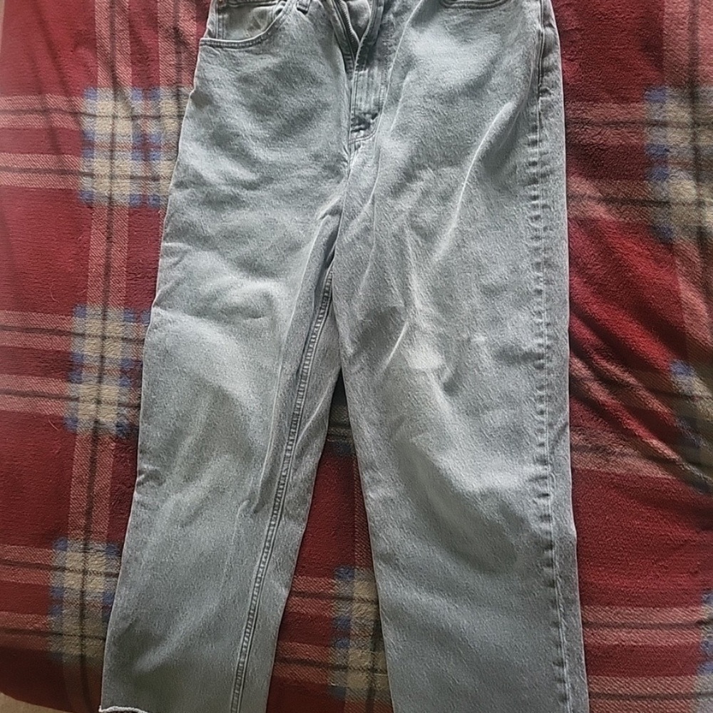 Abercrombie & Fitch Women's Straight Leg Jeans - Light Grey